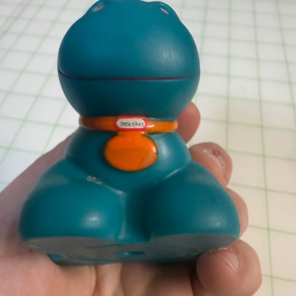 Y2K Little Tikes Handle Hauler Safari Zoo Toy Blue Hippo Figure Loose Used